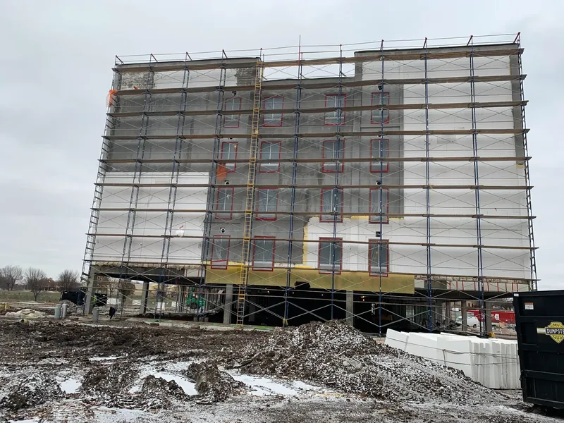 Hilton Garden Inn exterior work detail