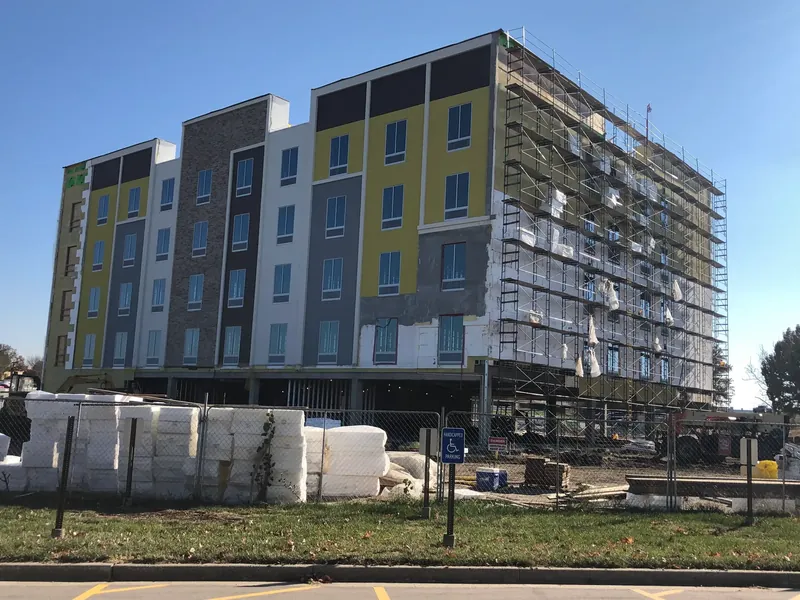 Hilton Garden Inn exterior work detail