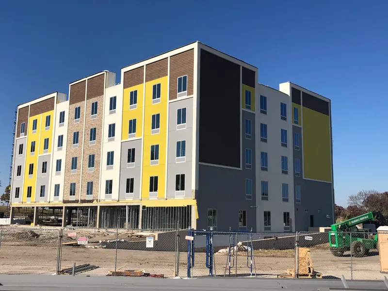 Hilton Garden Inn exterior work detail