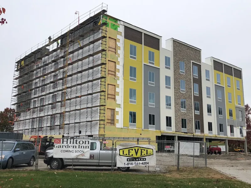 Hilton Garden Inn exterior work detail