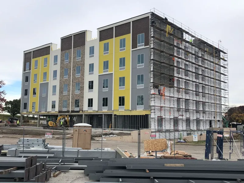 Hilton Garden Inn exterior work detail
