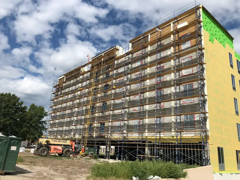 Hilton Garden Inn exterior work detail