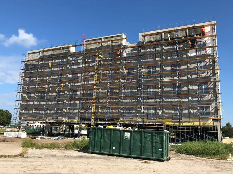 Hilton Garden Inn exterior work detail