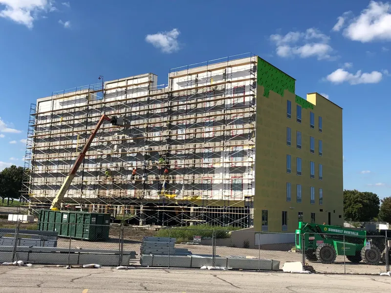 Hilton Garden Inn exterior work detail