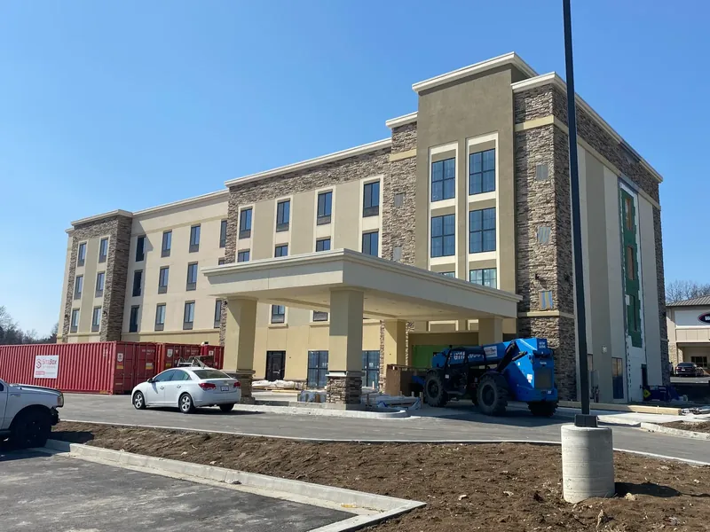 Comfort Suites exterior work detail