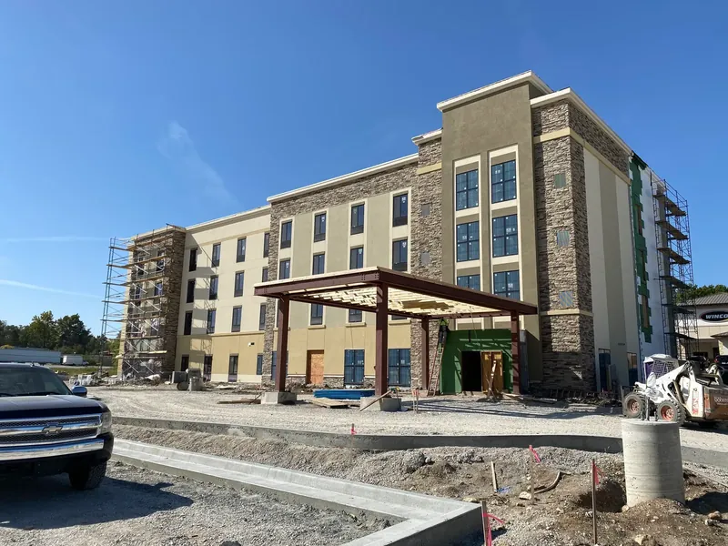 Comfort Suites exterior work detail