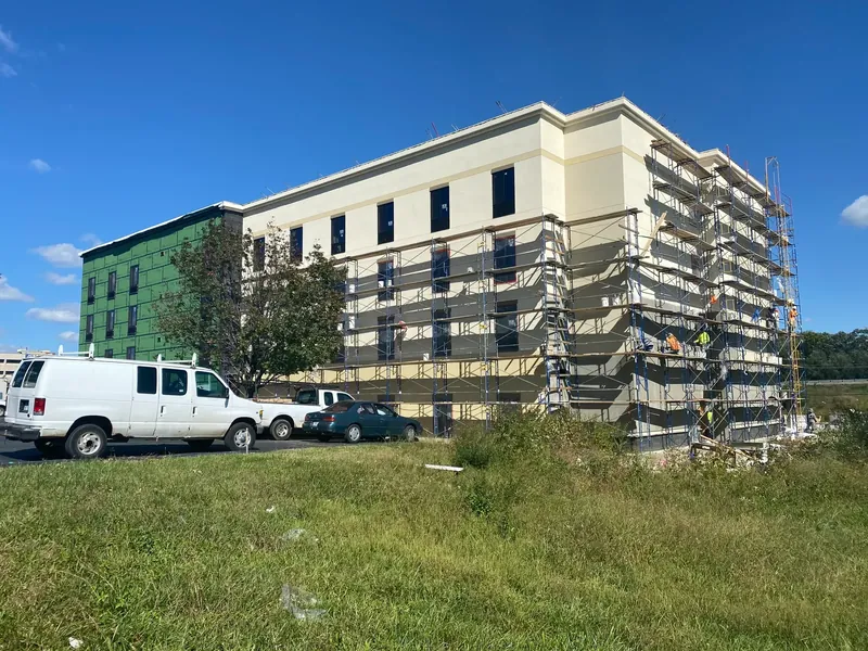 Comfort Suites exterior work detail