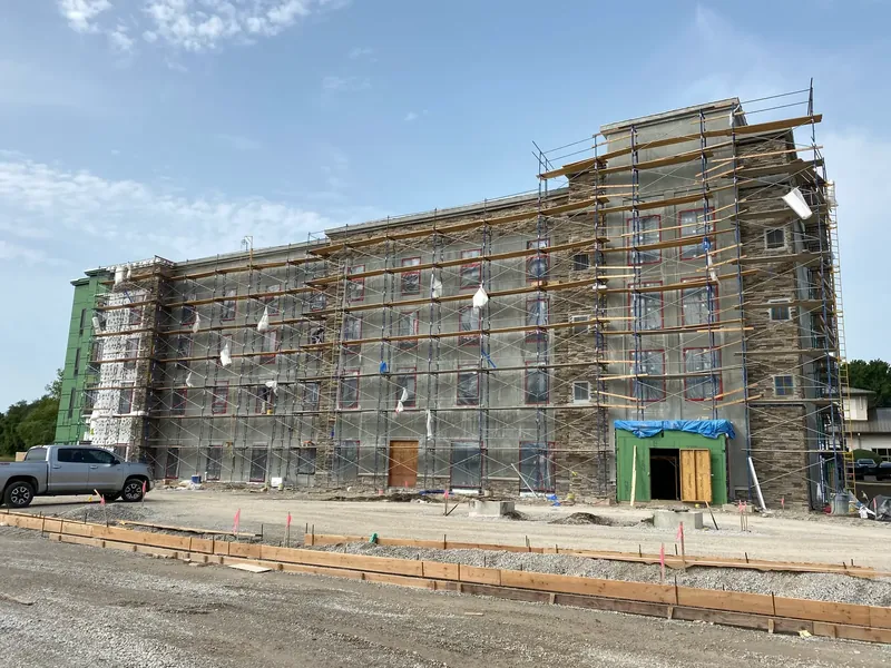 Comfort Suites exterior work detail