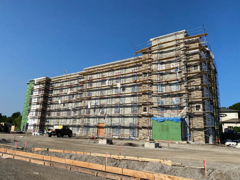 Comfort Suites exterior work detail