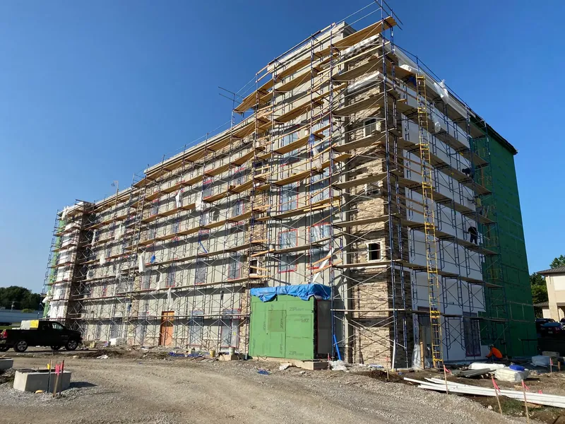 Comfort Suites exterior work detail