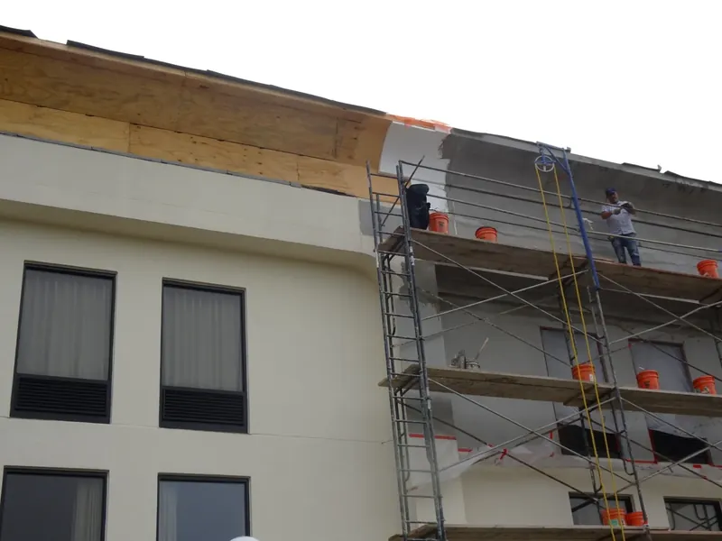 Hampton Inn exterior work detail