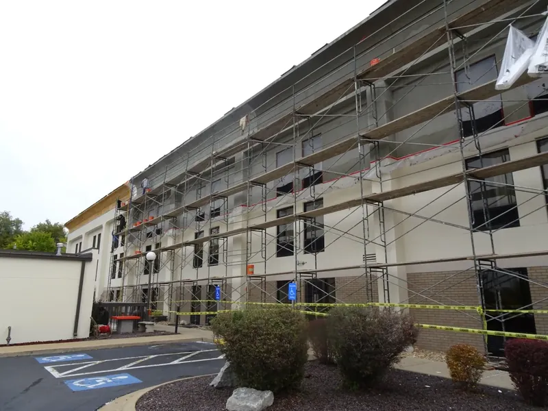 Hampton Inn exterior work detail