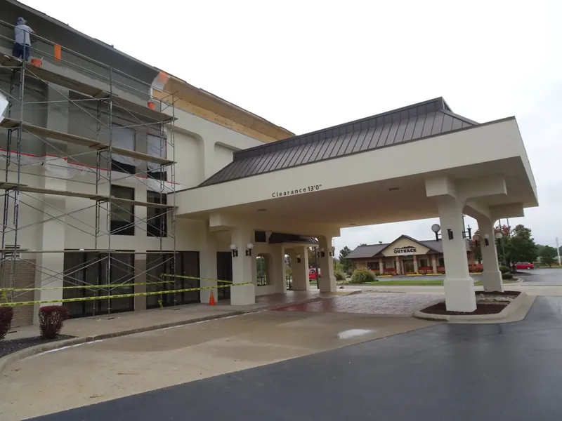 Hampton Inn exterior work detail