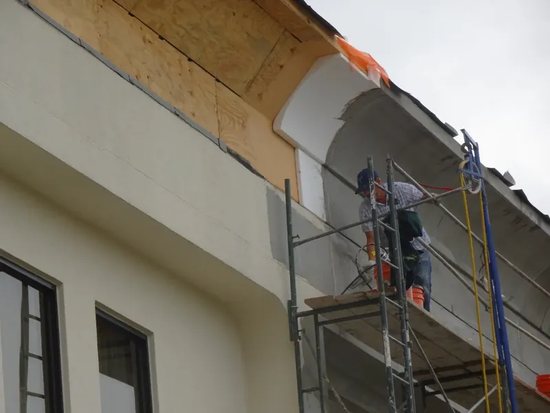 Hampton Inn exterior work detail