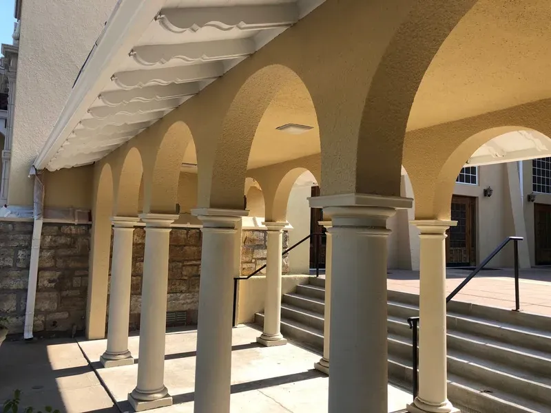 Visitation Church exterior work detail